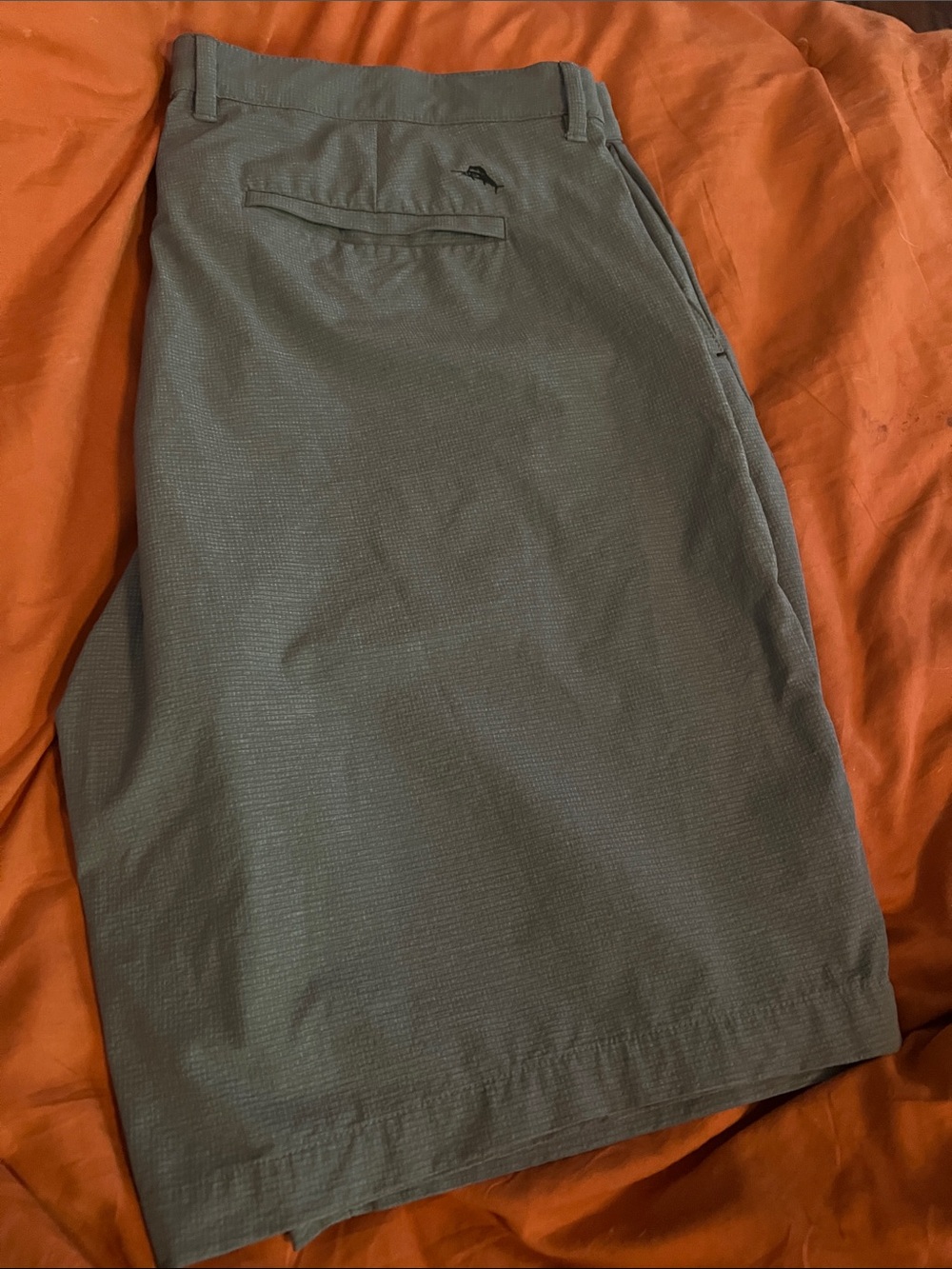 Tommy Bahama Men's Gray Flat-Front Performance Golf Shorts